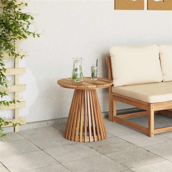 Grote foto vidaxl bijzettafel bruin 50 x 50 x 49 5 cm massief teakhout tuin en terras tuinmeubelen