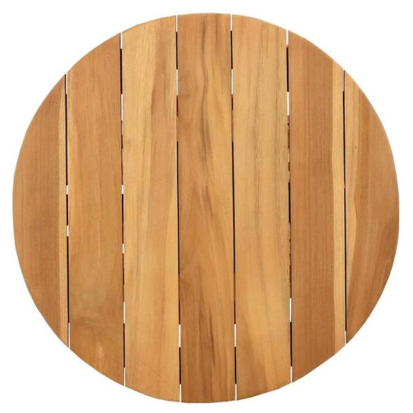 Grote foto vidaxl bijzettafel bruin 50 x 50 x 49 5 cm massief teakhout tuin en terras tuinmeubelen