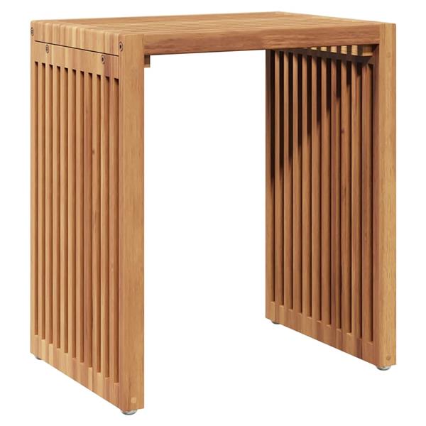 Grote foto vidaxl tuin bijzettafel 3 pcs bruin 33 x 44 5 x 51 cm massief teakhout tuin en terras tuinmeubelen
