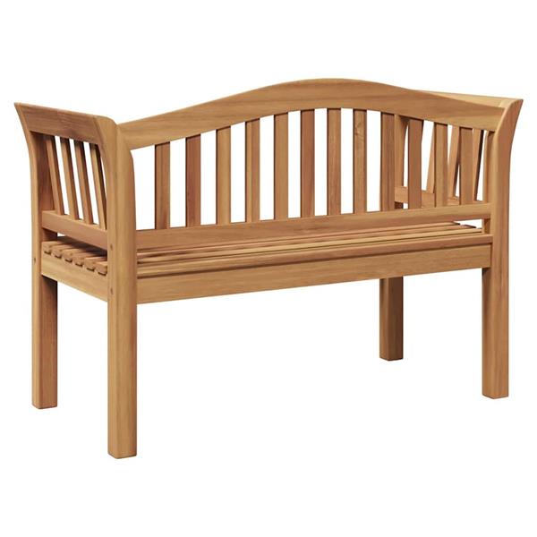 Grote foto vidaxl bank bruin 120 x 53 5 x 85 cm massief teakhout tuin en terras tuinmeubelen