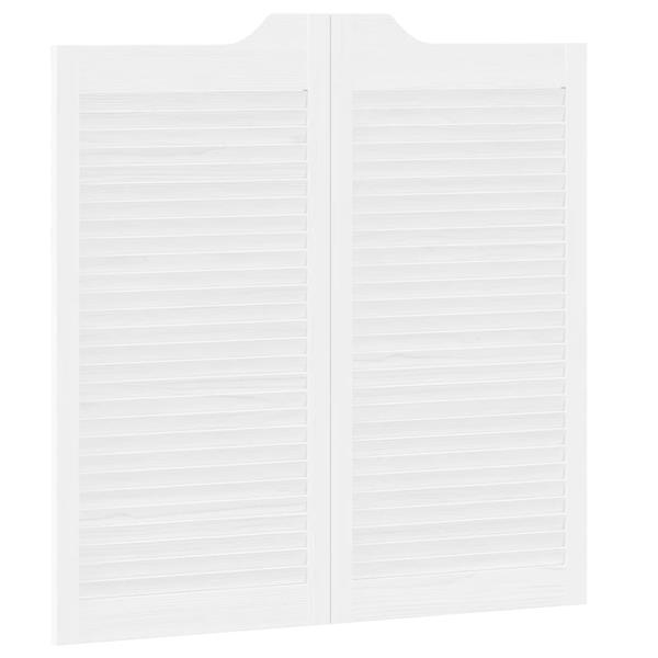 Grote foto vidaxl schuifdeuren 2 pcs wit massief grenenhout doe het zelf en verbouw deuren en horren