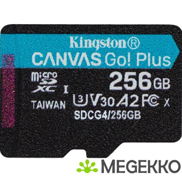 Grote foto kingston technology 256gb microsdxc canvas go plus gen4 200mb s a2 u3 v30 kaart adapter computers en software overige computers en software