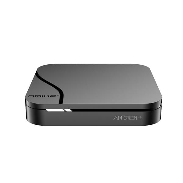 Grote foto retourdeal amiko a14 green plus 4k android iptv box telecommunicatie zenders en ontvangers