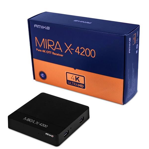 Grote foto retourdeal amiko mira x 4200 bt linux iptv box bluetooth afstandsbediening telecommunicatie zenders en ontvangers