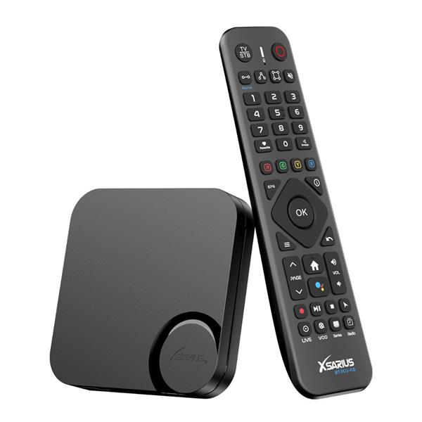 Grote foto retourdeal xsarius pure 4 plus 4k android iptv box bt remote telecommunicatie zenders en ontvangers