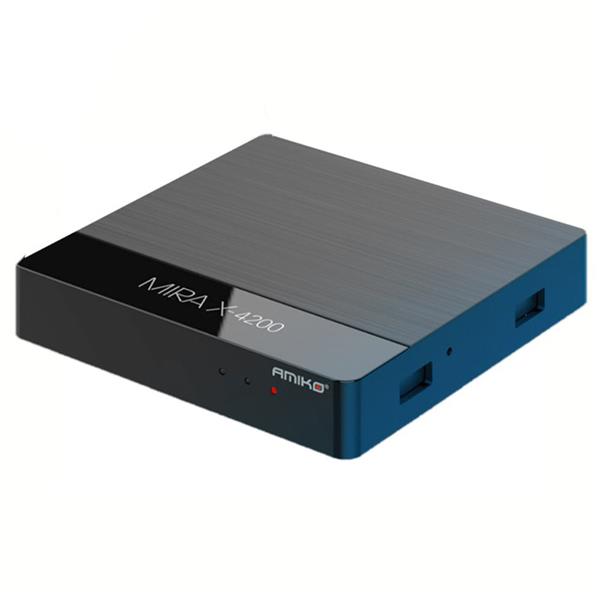 Grote foto retourdeal amiko mira x 4200 bt linux iptv box bluetooth afstandsbediening telecommunicatie zenders en ontvangers