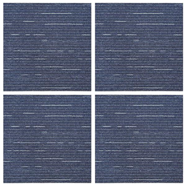 Grote foto vidaxl vloertegel gestreept blauw 50 x 50 cm 4 pcs pp en bitumen doe het zelf en verbouw tegels