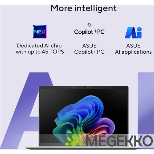 Grote foto asus vivobook 14 x1407qa ly089w copilot pc qualcomm snapdragon x1 26 100 14 computers en software overige computers en software