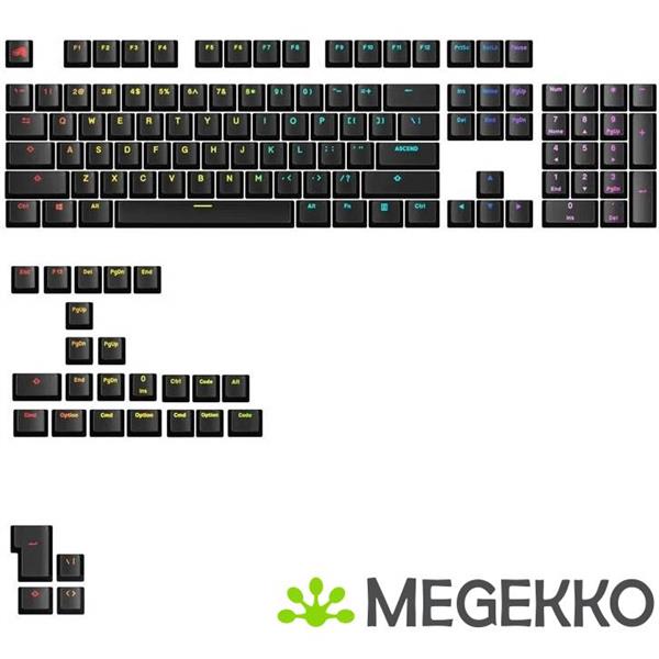 Grote foto glorious gpbt backlit keycaps zwart computers en software overige computers en software