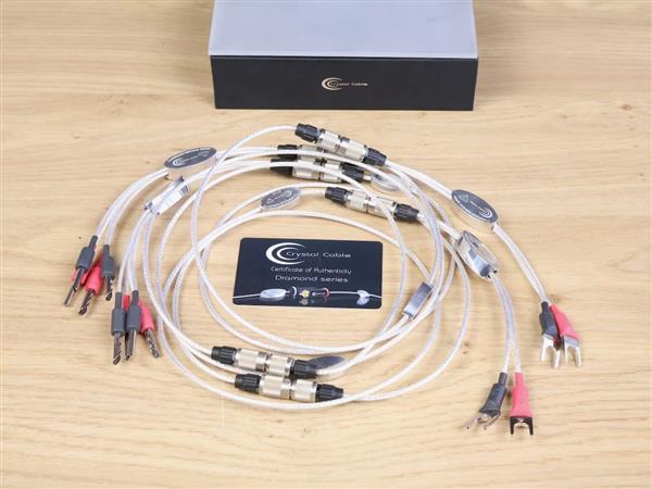 Grote foto crystal cable reference diamond high end bi wired audio speaker cables 1 9 metre audio tv en foto onderdelen en accessoires