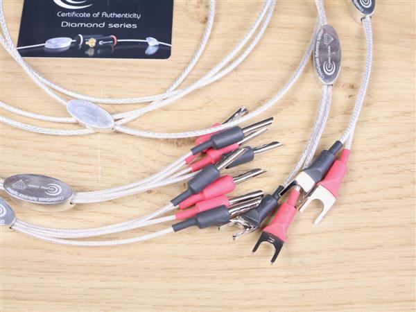 Grote foto crystal cable reference diamond high end bi wired audio speaker cables 1 9 metre audio tv en foto onderdelen en accessoires
