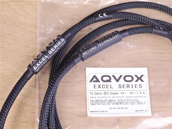 Grote foto aqvox excel audio interconnects xlr 1 0 metre audio tv en foto onderdelen en accessoires