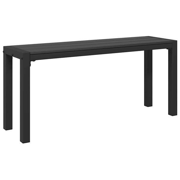 Grote foto vidaxl tuinbank zwart 100 x 28 x 45 cm staal tuin en terras tuinmeubelen