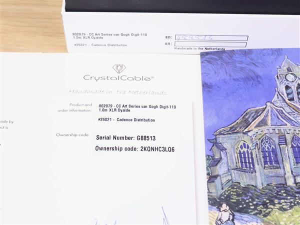 Grote foto crystal cable art series van gogh digit 110 high end digital interconnect xlr 1 0 metre audio tv en foto onderdelen en accessoires