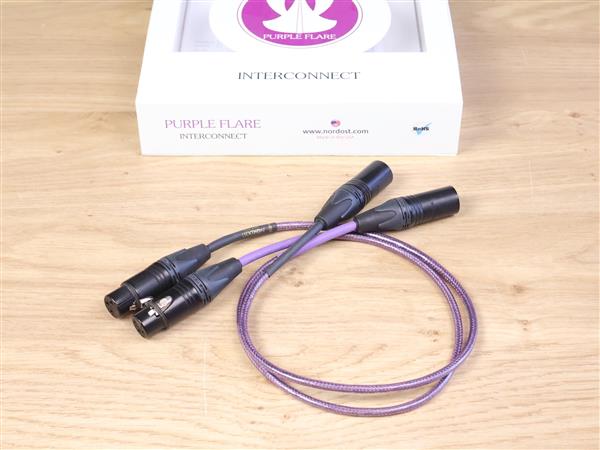 Grote foto nordost leif purple flare audio interconnects xlr 0 6 metre audio tv en foto onderdelen en accessoires