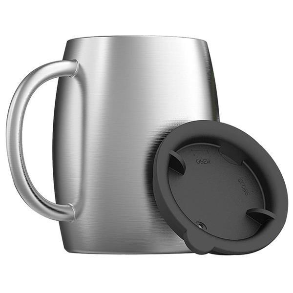 Grote foto slimtron 414ml drinkbeker koffiebeker rvs geschikt voor koffie en thee compact en stijlvol computers en software overige
