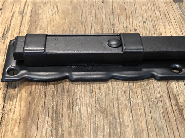 Grote foto schuifslot grendel coria 150 zwart staal. doe het zelf en verbouw materialen en producten