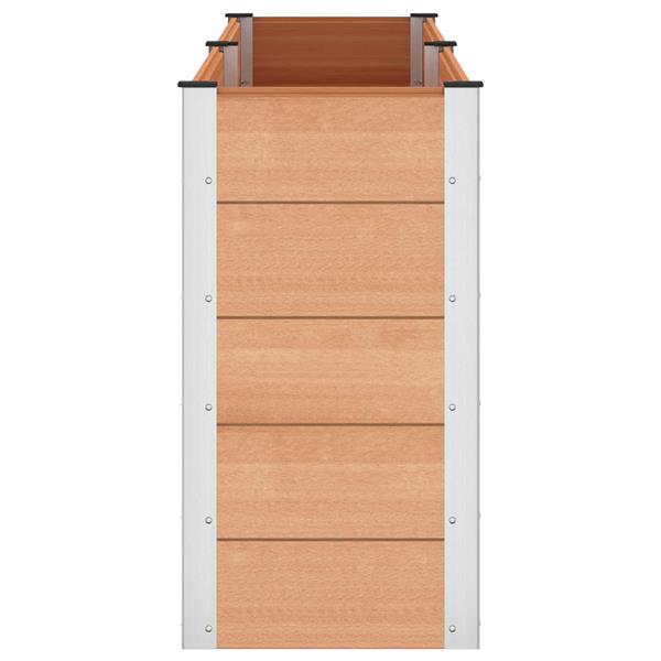Grote foto vidaxl verhoogde plantenbak bruin 250 x 50 x 91 cm tuin en terras overige tuin en terras
