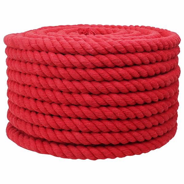 Grote foto vidaxl touw rood 2 4 x 2 4 x 5000 cm katoen doe het zelf en verbouw materialen en producten