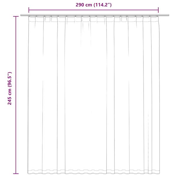 Grote foto vidaxl gordijn verduisterend met haken 290x245 cm antraciet huis en inrichting gordijnen en lamellen