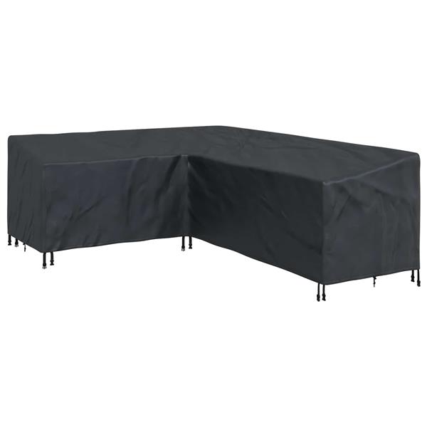 Grote foto vidaxl meubelhoes zwart 250 x 180 x 80 cm 210d oxford stof tuin en terras tuinmeubelen