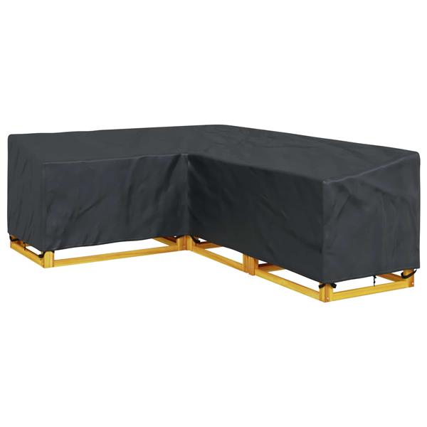 Grote foto vidaxl meubelhoes zwart 250 x 180 x 80 cm 210d oxford stof tuin en terras tuinmeubelen