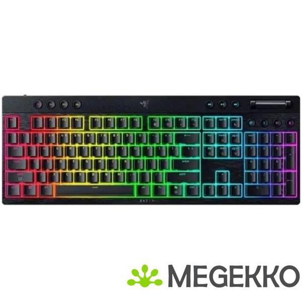 Grote foto razer blackwidow v4 low profile hyperspeed green clicky toetsenbord computers en software toetsenborden