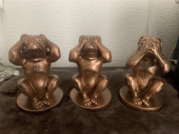 Grote foto stafford bully hondenbeeldjes set van 3 aanbieding dieren en toebehoren toebehoren