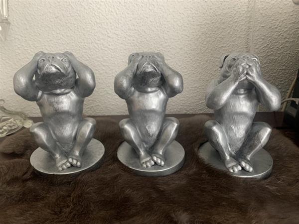 Grote foto stafford bully hondenbeeldjes set van 3 aanbieding dieren en toebehoren toebehoren