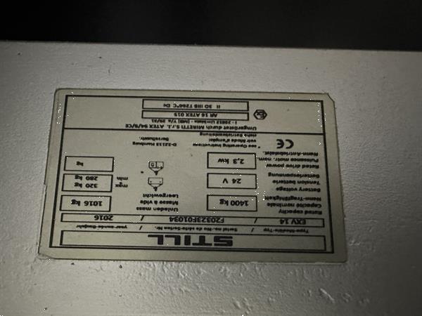 Grote foto exv 14 demo atex ex miretti 3d zone 22 new battery doe het zelf en verbouw hefwerktuigen
