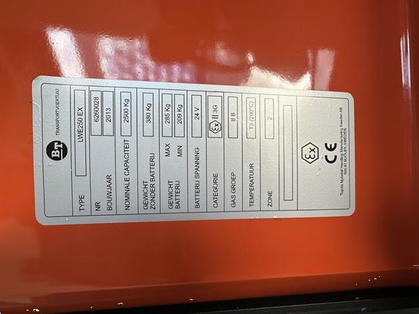 Grote foto lwe 250 atex ex pyroban 3g zone 2 new battery doe het zelf en verbouw hefwerktuigen