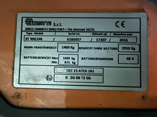 Grote foto rre 14 atex ex miretti 2g zone 1 triplex ffl new battery doe het zelf en verbouw hefwerktuigen
