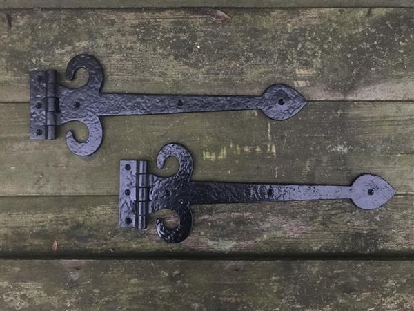 Grote foto een set hengen mat zwart vervaardigd uit smeedijzer doe het zelf en verbouw materialen en producten
