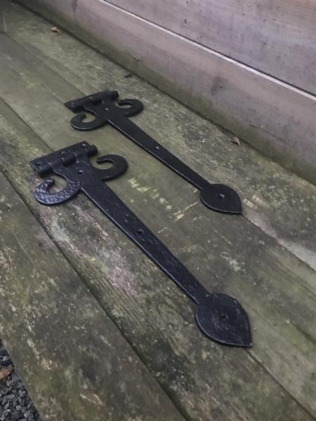 Grote foto een set hengen mat zwart vervaardigd uit smeedijzer doe het zelf en verbouw materialen en producten
