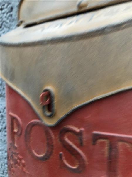 Grote foto brievenbus zink rood bruin vintage prachtig ontwerp tuin en terras overige tuin en terras