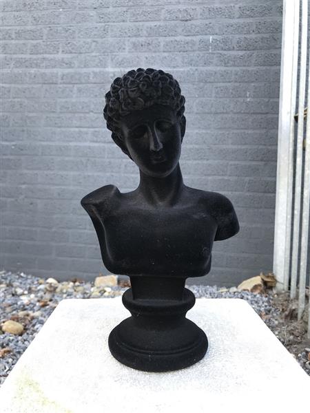 Grote foto set beelden van adam en eva afgewerkt in fluweel tuin en terras tuindecoratie