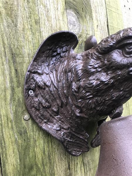 Grote foto deurbel in de vorm van een adelaar zwaar gietijzer doe het zelf en verbouw materialen en producten