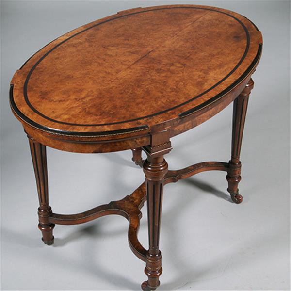 Grote foto schitterende salontafel originele hoogte met ebbenhouten biezen en brons ca 1850 no.412030 antiek en kunst stoelen en banken