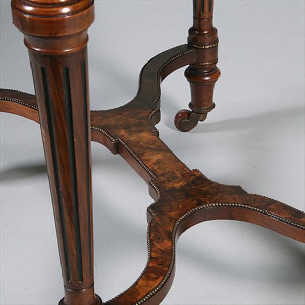 Grote foto schitterende salontafel originele hoogte met ebbenhouten biezen en brons ca 1850 no.412030 antiek en kunst stoelen en banken