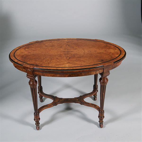 Grote foto schitterende salontafel originele hoogte met ebbenhouten biezen en brons ca 1850 no.412030 antiek en kunst stoelen en banken