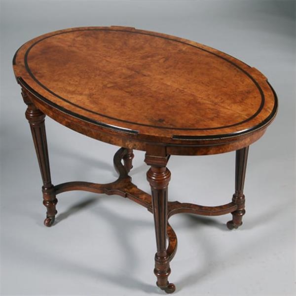 Grote foto schitterende salontafel originele hoogte met ebbenhouten biezen en brons ca 1850 no.412030 antiek en kunst stoelen en banken