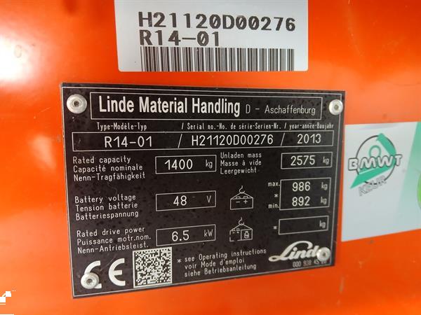 Grote foto linde rh14 reachetruck 8.30m mast doe het zelf en verbouw hefwerktuigen