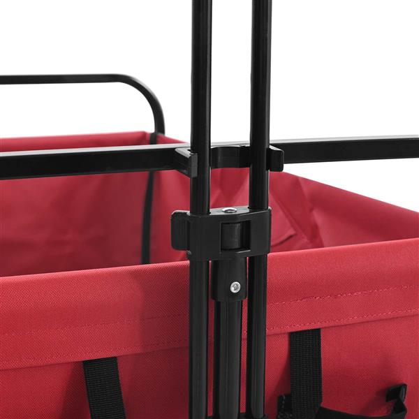 Grote foto vidaxl opvouwbare wagen rood 89 x 63 x 96 cm staal en polyester oxford doe het zelf en verbouw gereedschappen en machines