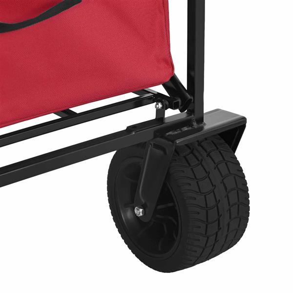 Grote foto vidaxl opvouwbare wagen rood 89 x 63 x 96 cm staal en polyester oxford doe het zelf en verbouw gereedschappen en machines
