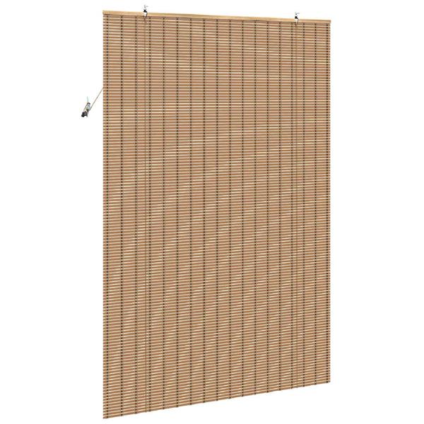 Grote foto vidaxl rolgordijn met gordijnen natuur 150 x 220 cm bamboe huis en inrichting gordijnen en lamellen