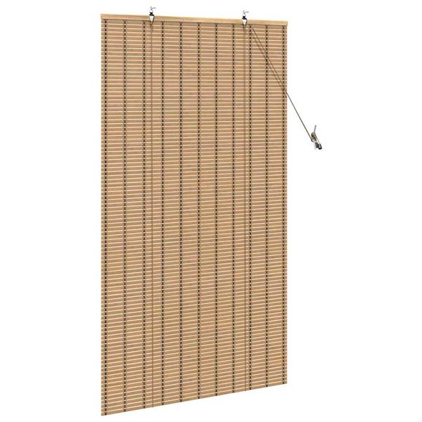 Grote foto vidaxl rolgordijn met gordijnen natuur 80 x 220 cm bamboe huis en inrichting gordijnen en lamellen