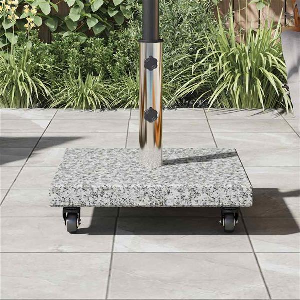 Grote foto vidaxl parasolvoet 30kg grijs graniet vierkant tuin en terras overige tuin en terras