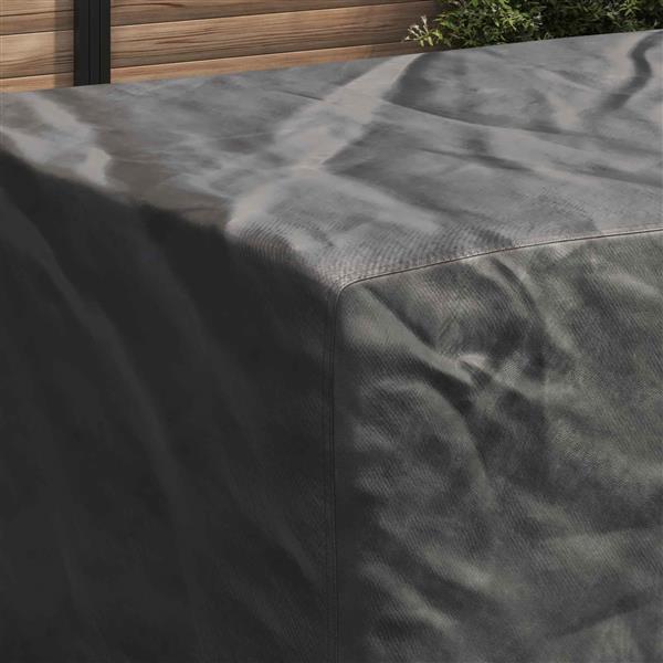 Grote foto vidaxl meubelhoes effen zwart 240 x 140 x 90 cm 210d tuin en terras tuinmeubelen