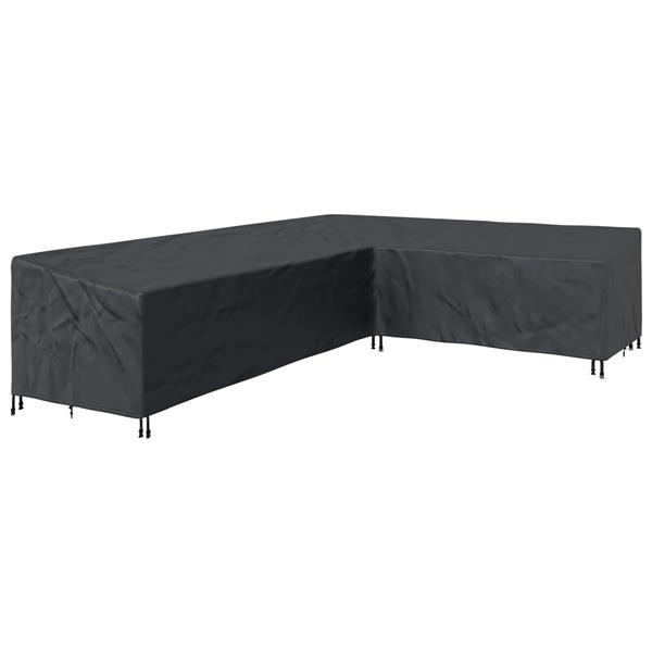 Grote foto vidaxl meubelhoes zwart 330 x 255 x 80 cm 210d oxford stof tuin en terras tuinmeubelen