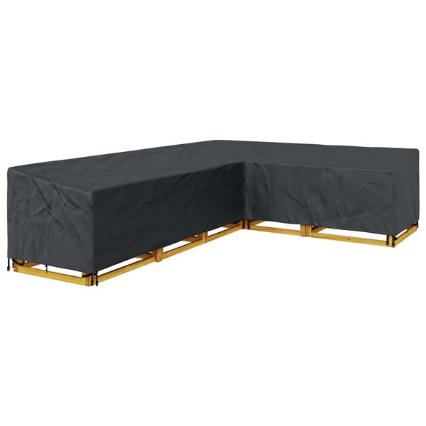 Grote foto vidaxl meubelhoes zwart 330 x 255 x 80 cm 210d oxford stof tuin en terras tuinmeubelen